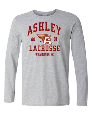 Ashley Lacrosse Grey Long Sleeved Soft Cotton T-Shirt - Orders due Wednesday, March 13, 2024